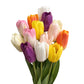 Realistic Touch Artificial Tulips Stems in Multiple Colors - Set of 6