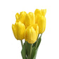 Realistic Touch Artificial Tulips Stems in Multiple Colors - Set of 6