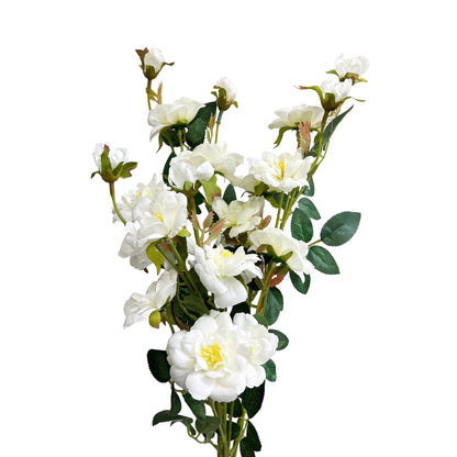 Set of 3 Artificial Iceberg Rose Flower Stems 30 inches Tall