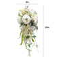 Artificial White Calla Lily and Peony Cascading Bridal Bouquet for Wedding