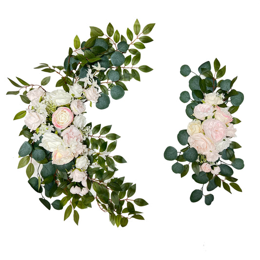 Artificial Rose Wedding Arch Decor Set - Lifelike Elegance for a Romantic Atmosphere