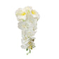 White Calla Lily and Orchid Artificial Bridal Wedding Bouquet