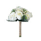Artificial White Rose Bouquet with Green Foliage for Wedding Bridesmaids